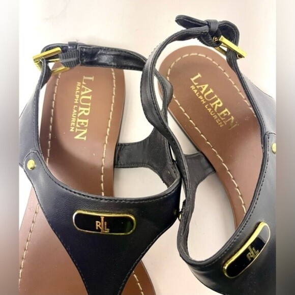 Lauren Ralph Lauren Patsi Sandal T Strap Size 8.5​ Women’s​ - Picture 3 of 5